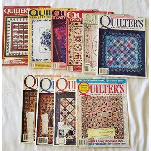 10 Quilters Newsletter Magazines 1987-2005 Assorted Vintage Issues Mostly 90s